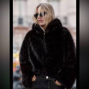 Zara Faux Fur Coat